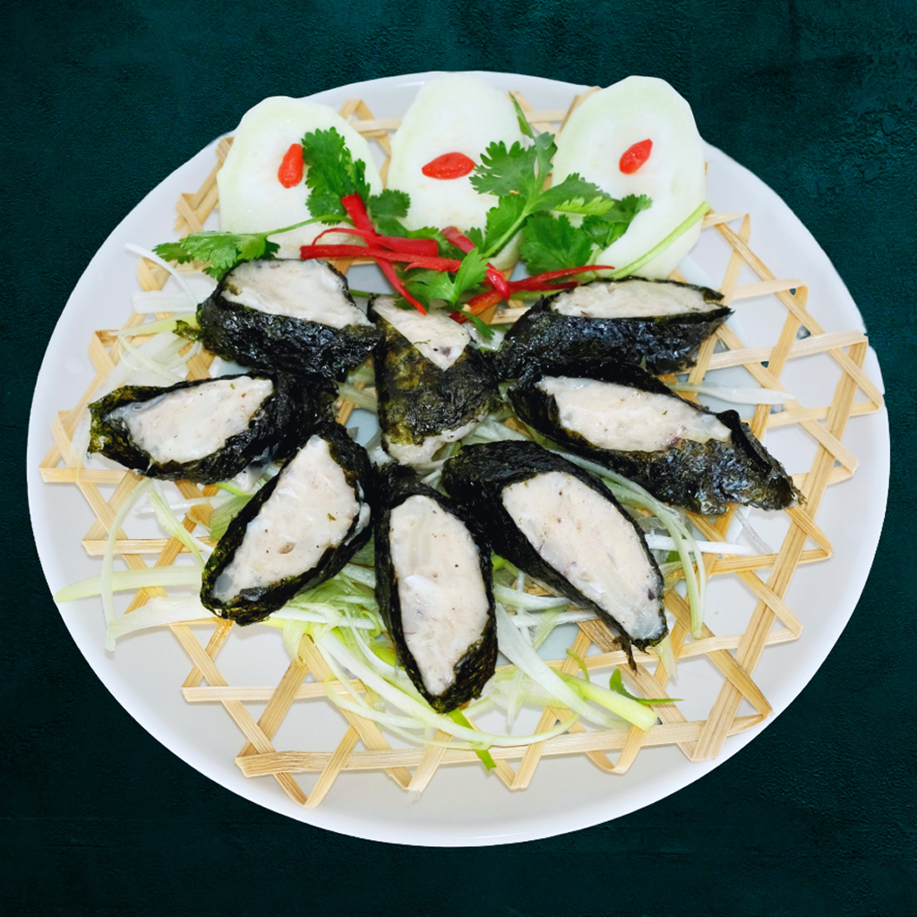 Shrimp Paste Wrapped in Seaweed